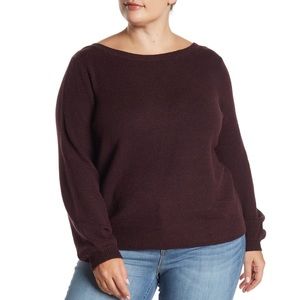 14th & Union Two Way Cozy Pullover Sweater Purple